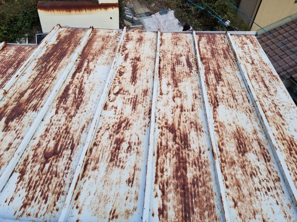 鉄板屋根の塗装の施工前